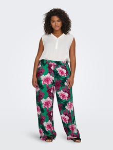 ONLY Curvy HW pants with pattern -Deep Mint - 15319715