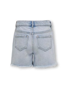 ONLY Shorts Corte regular Bajos deshilachados -Light Blue Denim - 15319781