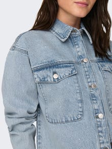 ONLY Denim jacket with shiny stones -Light Blue Denim - 15319803