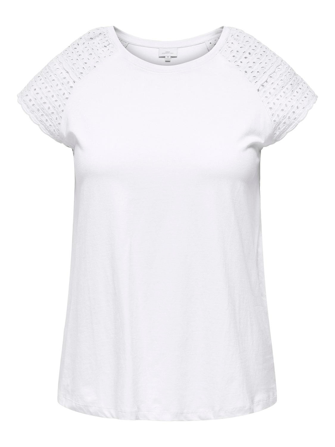 ONLY Regular fit O-hals Curve Top -White - 15319844