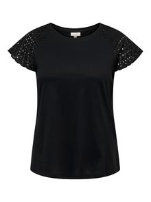 ONLY Curvy o-hals t-shirt -Black - 15319844