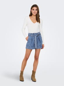 ONLY Opušteno prianjanje Visoki struk Kratke hlače -Light Blue Denim - 15319863