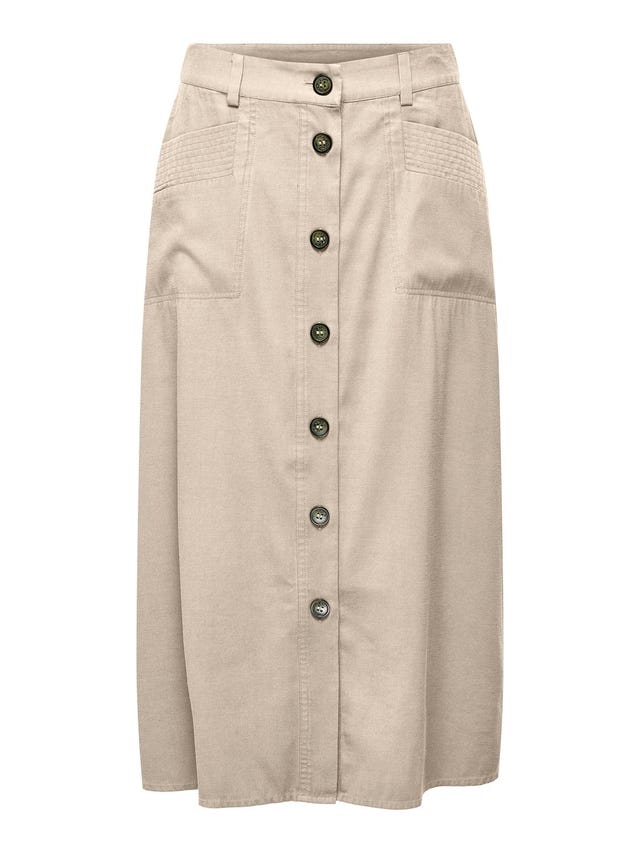 ONLY Mid waist Midi skirt - 15319881
