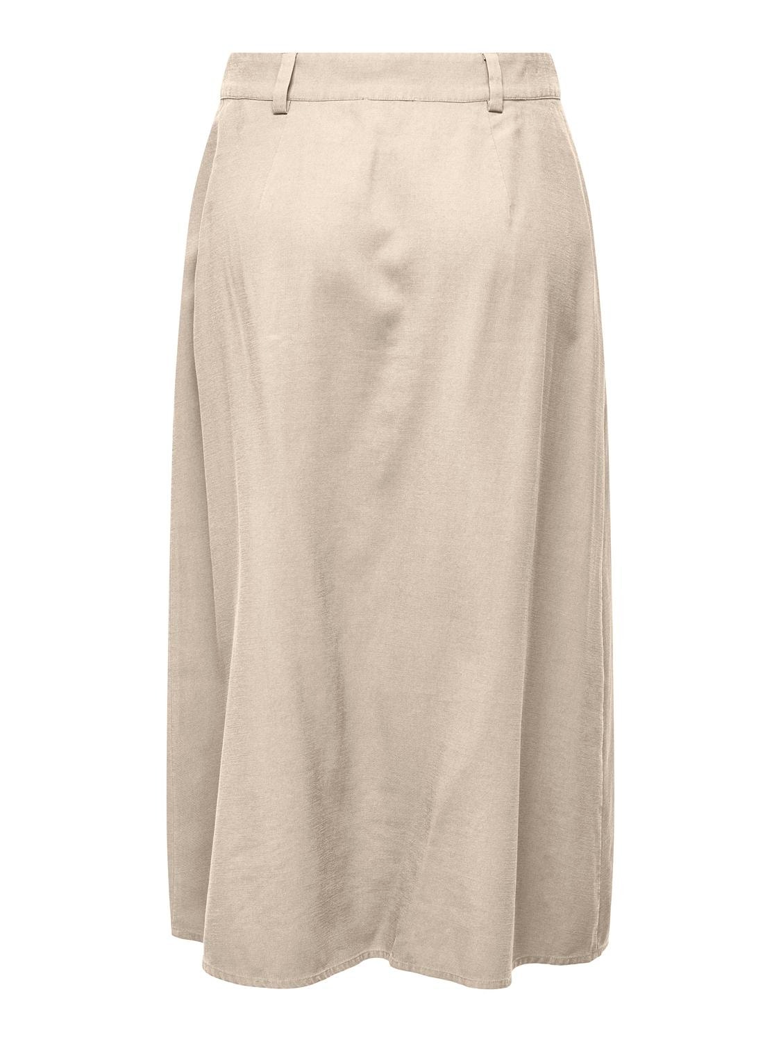 ONLY Mid waist Midi skirt -Sandshell - 15319881