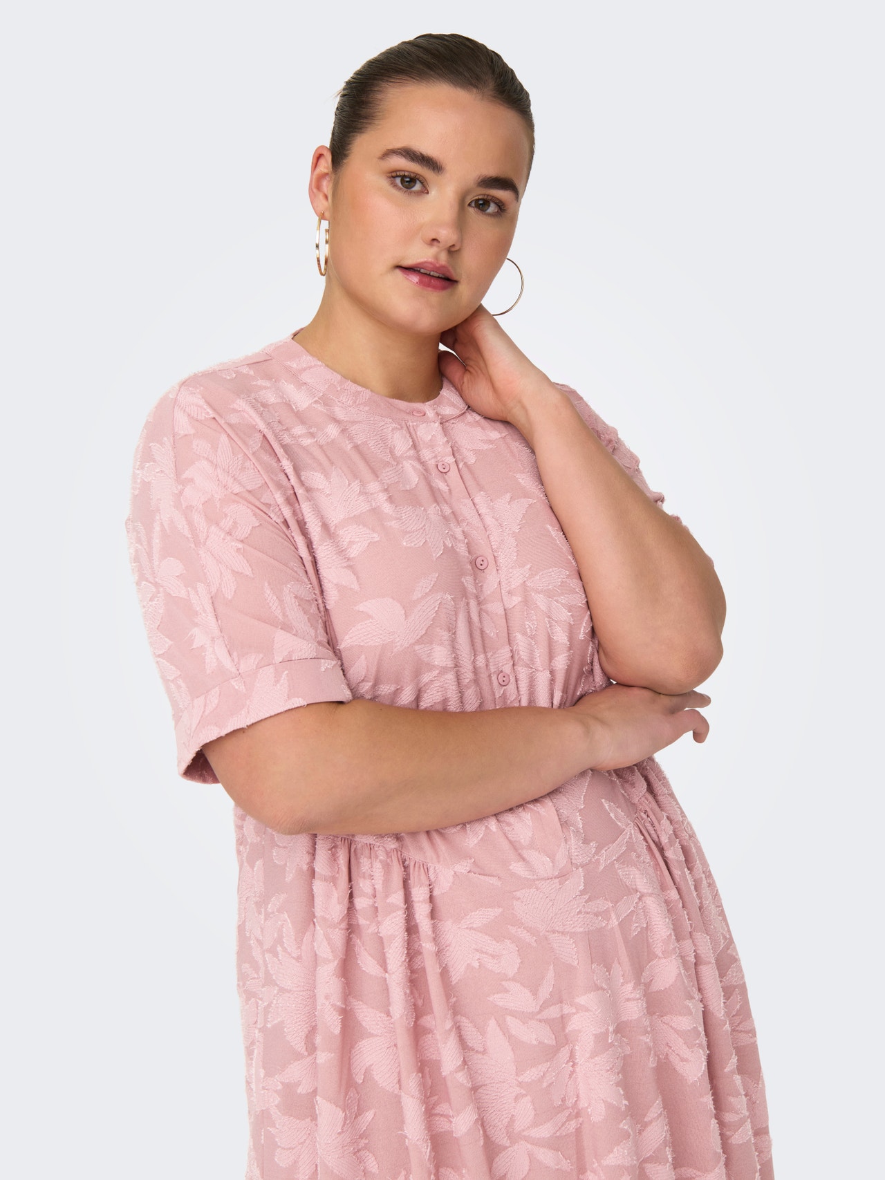 ONLY Tavapärane lõige Hiina krae Pikem kleit -Rose Smoke - 15319887