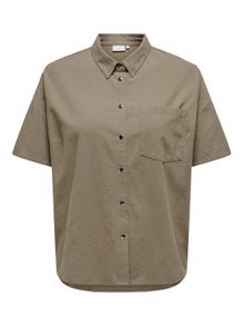ONLY Locker geschnitten Hemdkragen Hemd -Walnut - 15320002