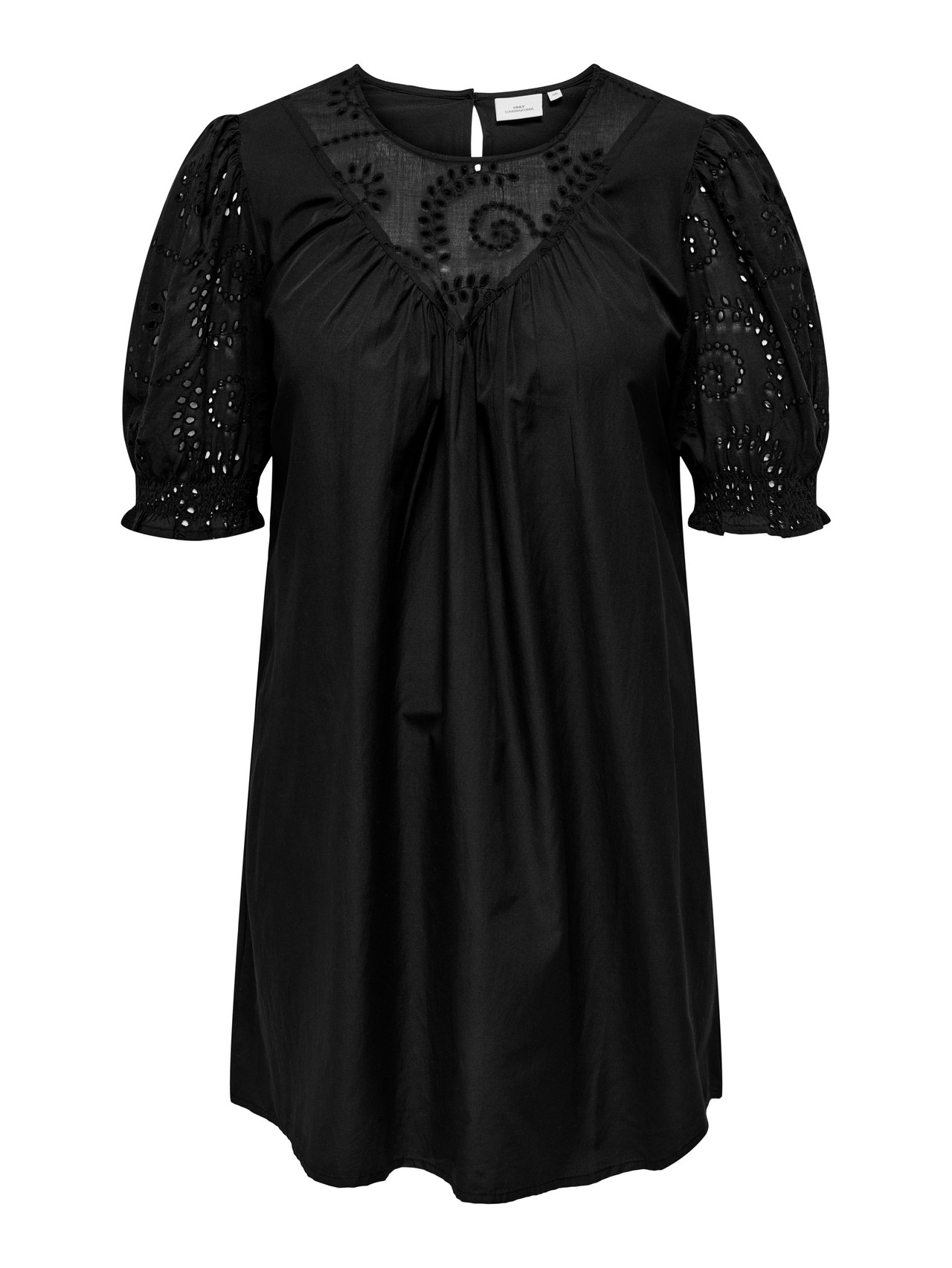 ONLY Curvy midi dress with lace -Black - 15320013