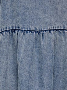 ONLY Relaxed fit Vierkante hals Smalle bandjes Midi-jurk -Light Blue Denim - 15320027