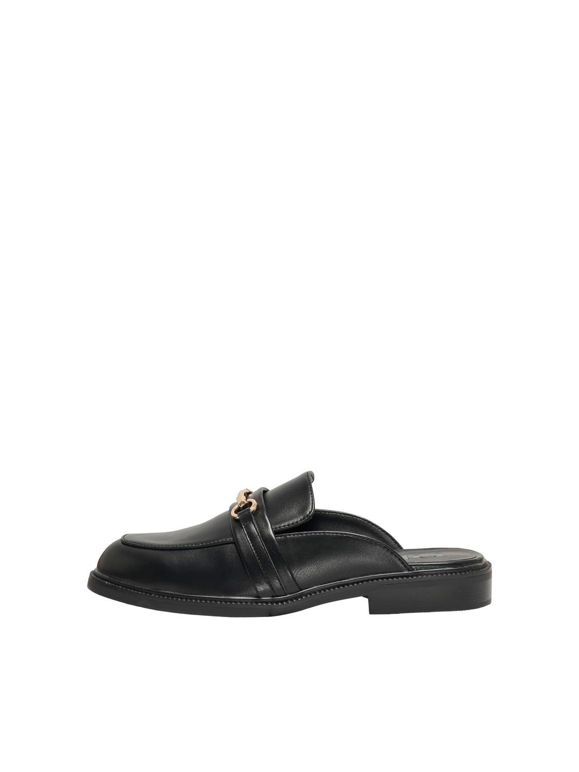 ONLY Imiterede læder loafers -Black - 15320060