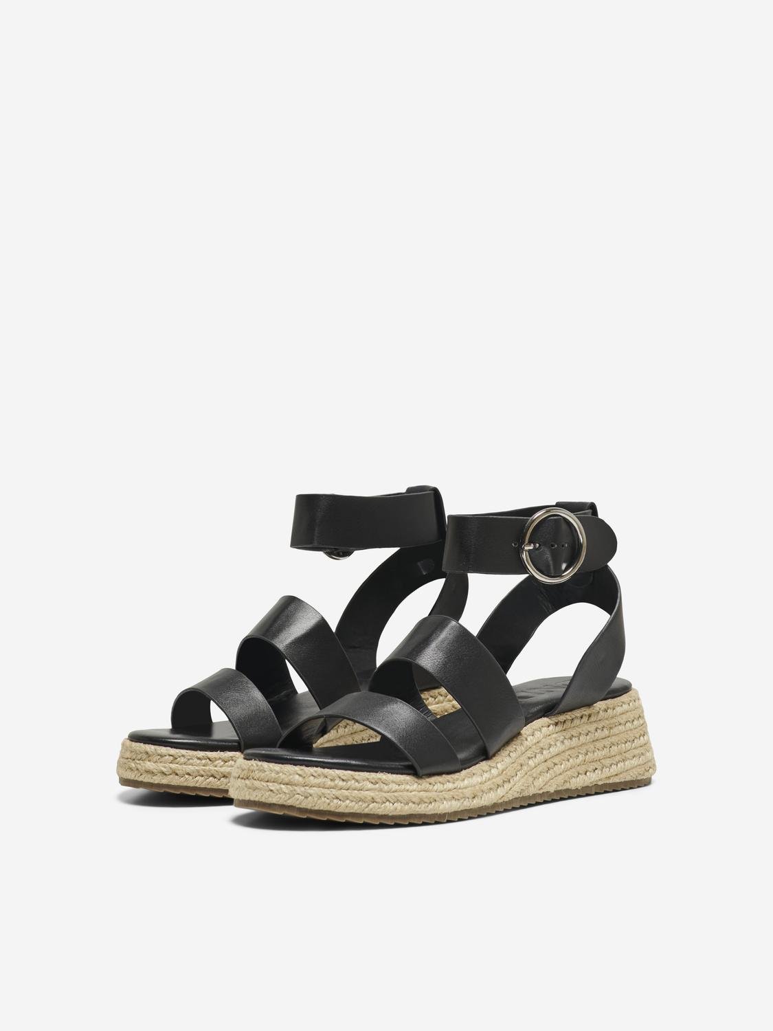 ONLY Sandals with buckle -Black - 15320197