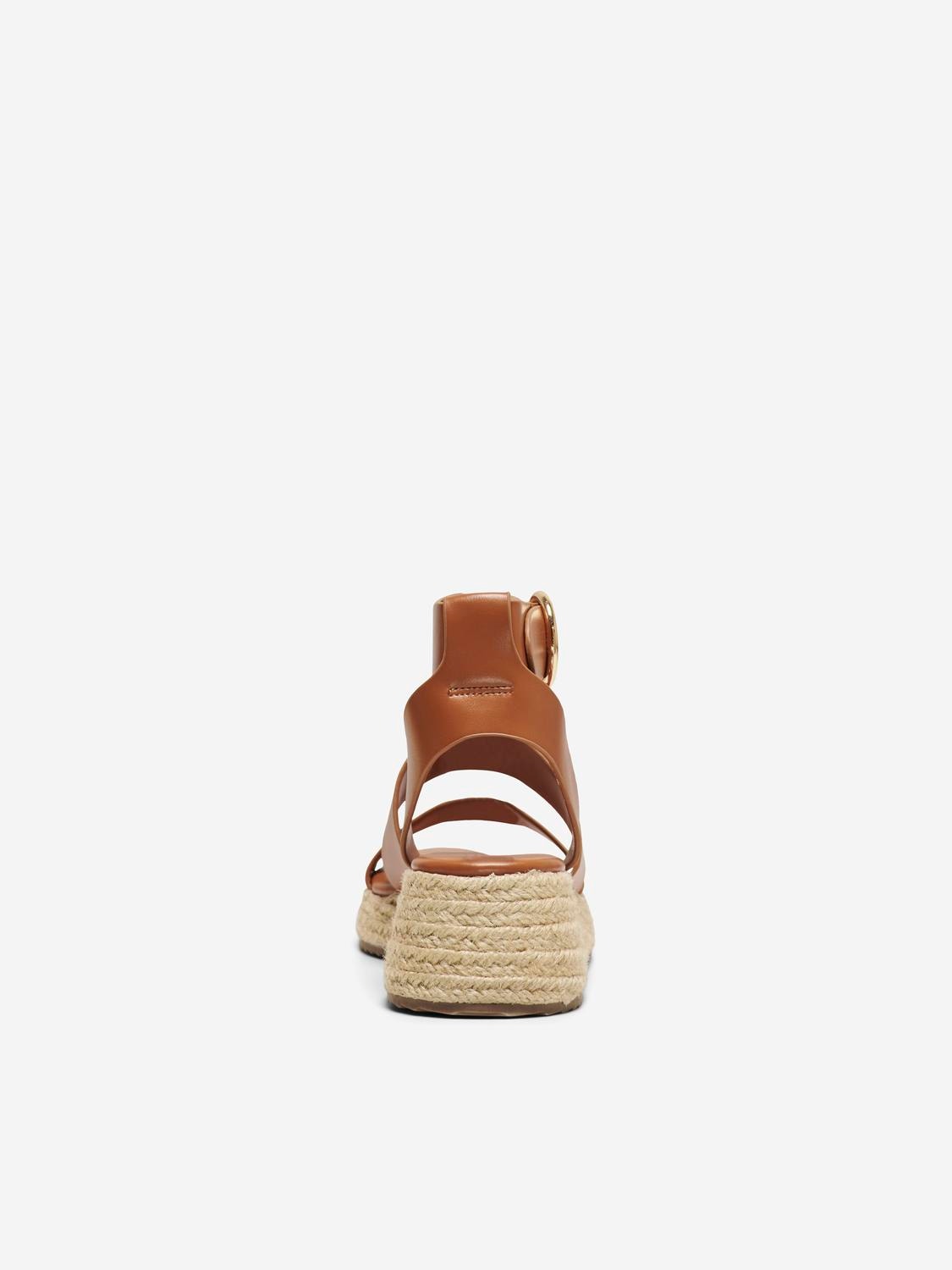 ONLY Sandals with buckle -Cognac - 15320197