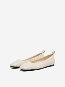 ONLY Faux leather ballerinas -Creme - 15320198