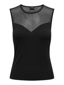 ONLY Tavapärane lõige Ümmargune kaelus Top -Black - 15320247