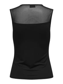 ONLY Tavapärane lõige Ümmargune kaelus Top -Black - 15320247