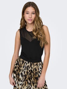 ONLY Tavapärane lõige Ümmargune kaelus Top -Black - 15320247