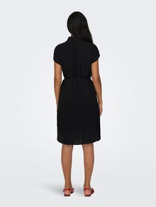 ONLY Regular Fit Shirt collar Midi dress -Black - 15320260
