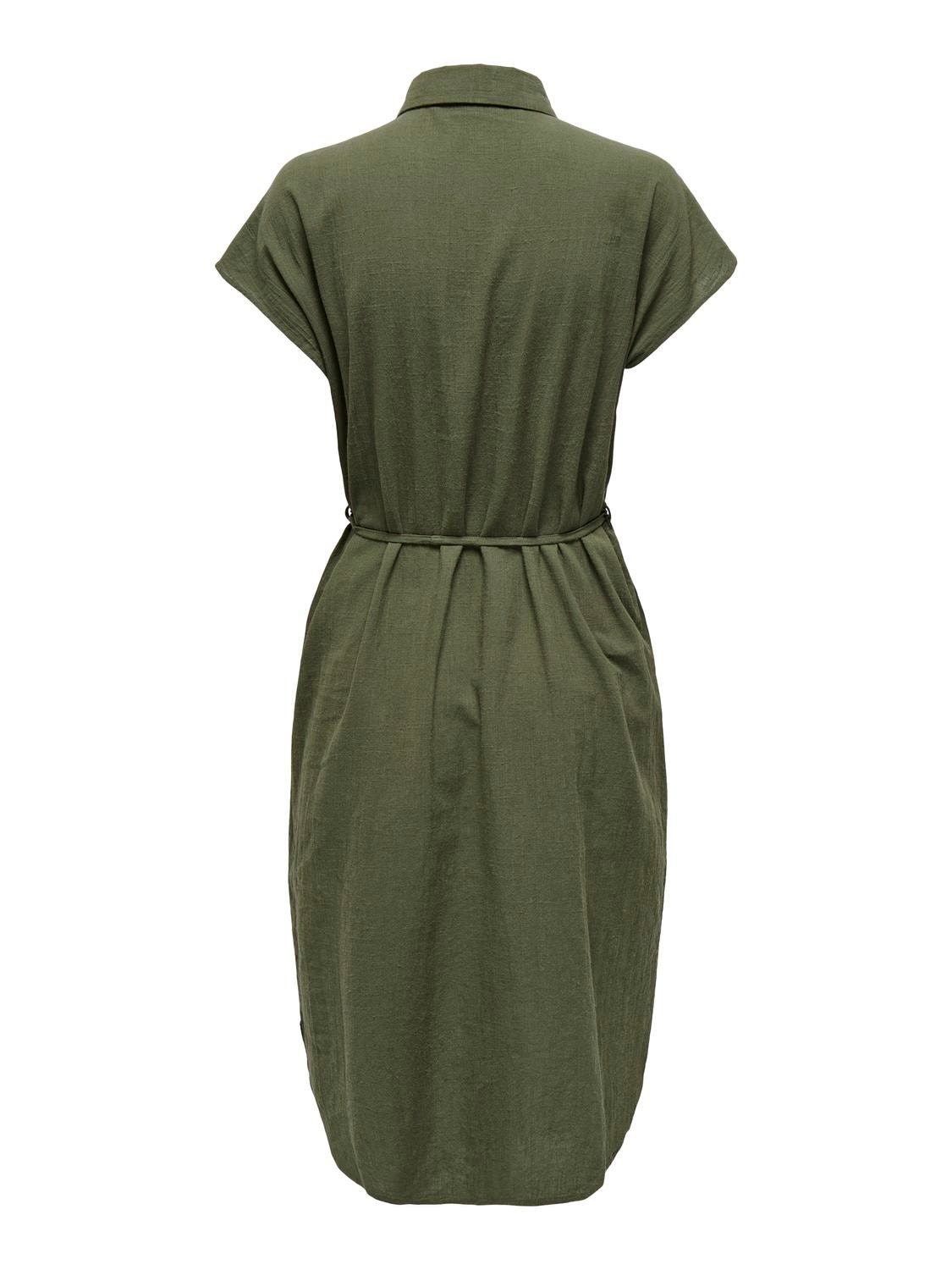 ONLY Midi kjole med bindebånd -Grape Leaf - 15320260