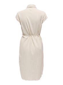 ONLY Midi kjole med bindebånd -Pumice Stone - 15320260