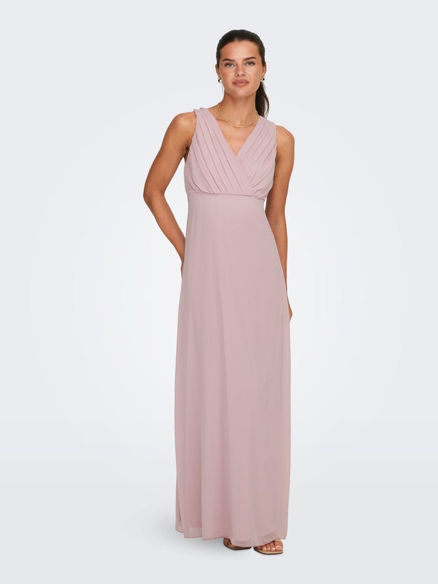 ONLY Normal geschnitten V-Ausschnitt Langes Kleid - 15320261