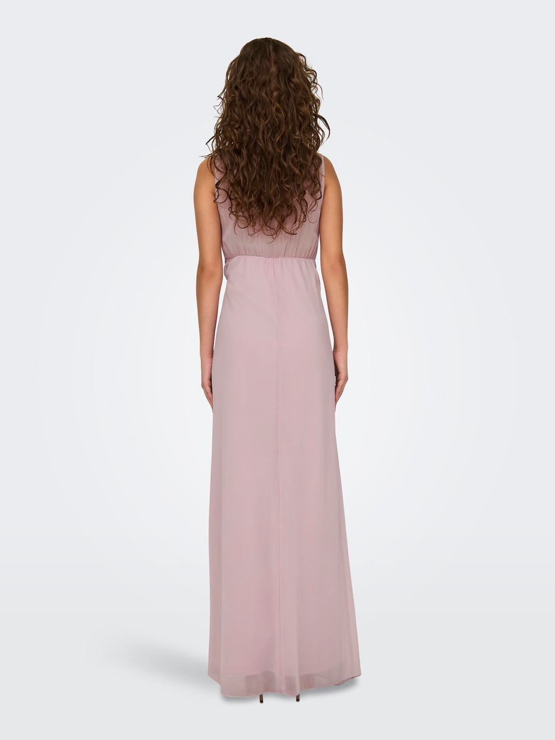 ONLY Vestido largo Corte regular Cuello en V -Keepsake Lilac - 15320261