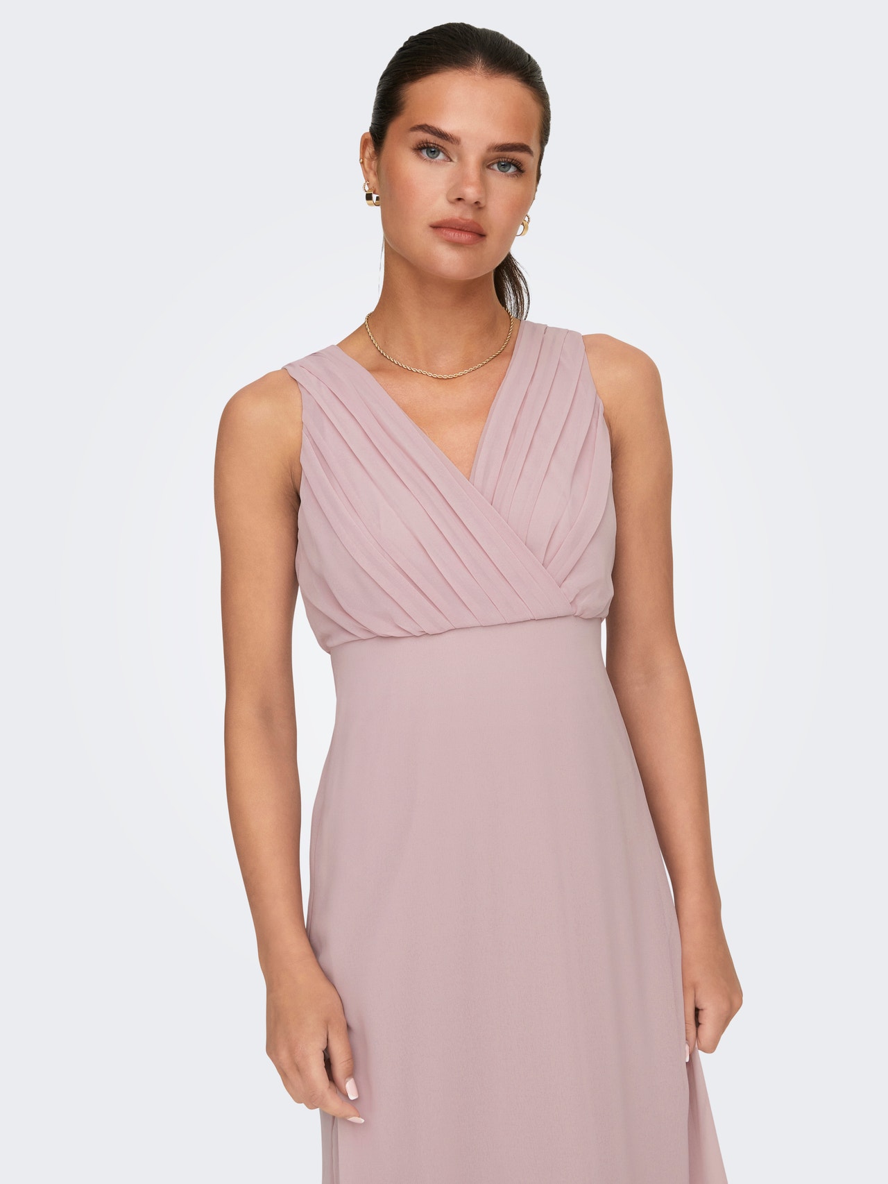 ONLY Normal geschnitten V-Ausschnitt Langes Kleid -Keepsake Lilac - 15320261
