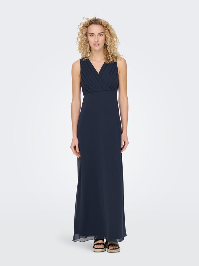 ONLY Normal geschnitten V-Ausschnitt Langes Kleid - 15320261