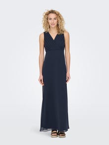 ONLY Regular Fit V-Neck Long dress -Night Sky - 15320261