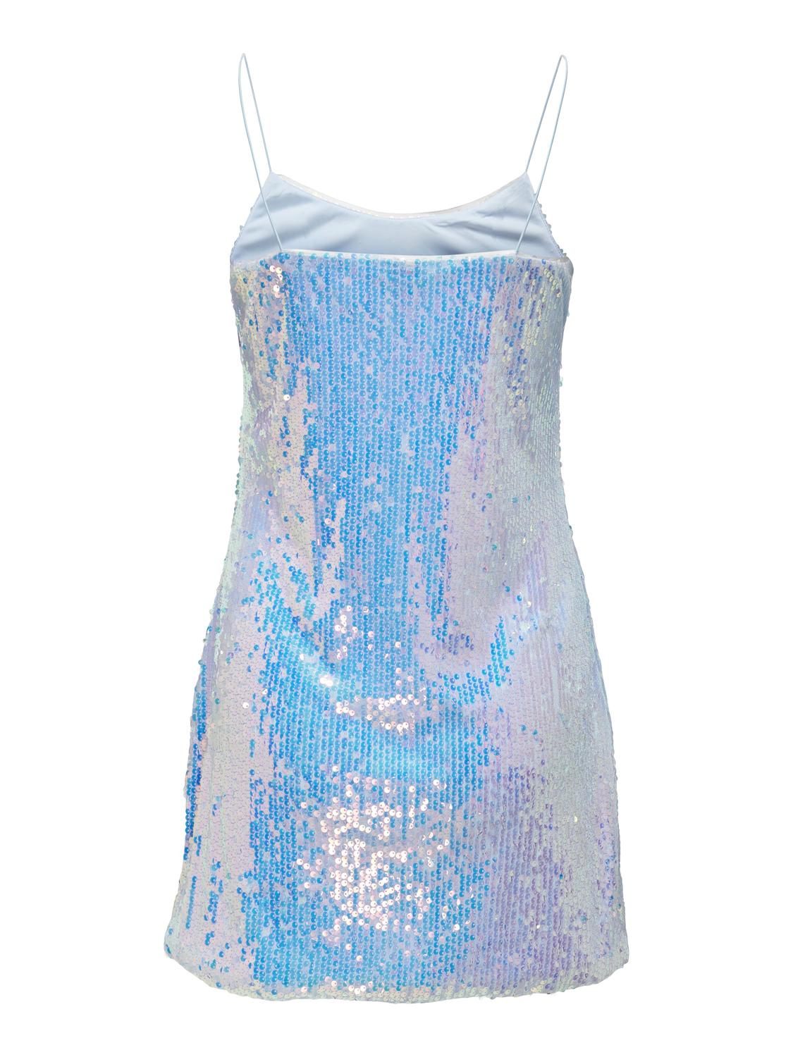 ONLY Normal geschnitten V-Ausschnitt Kurzes Kleid -Bel Air Blue - 15320264