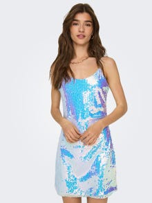 ONLY Paillet kjole med tynde stropper -Bel Air Blue - 15320264