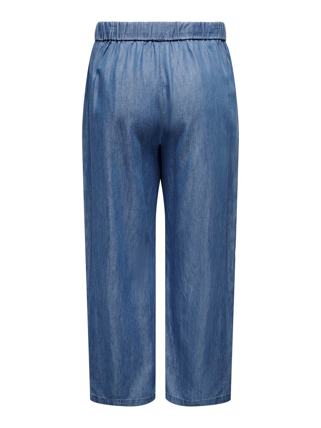 ONLY Curvy wide trousers -Medium Blue Denim - 15320329