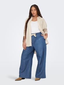 ONLY Weiter Beinschnitt Hohe Taille Jeans -Medium Blue Denim - 15320329