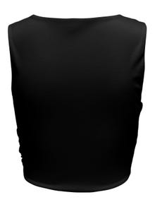 ONLY Solid colored v-neck top -Black - 15320345