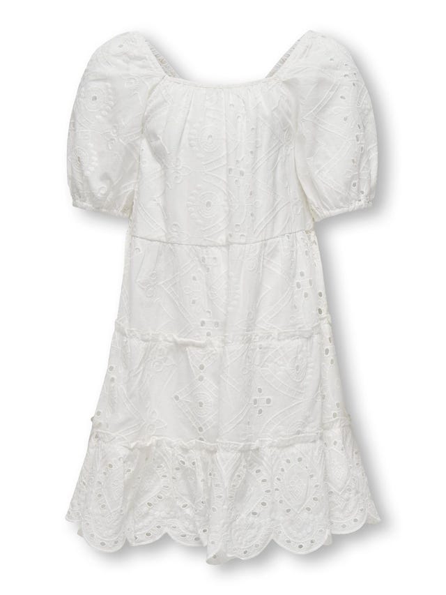 ONLY Regular Fit U-Neck Volume sleeves Short dress - 15320402