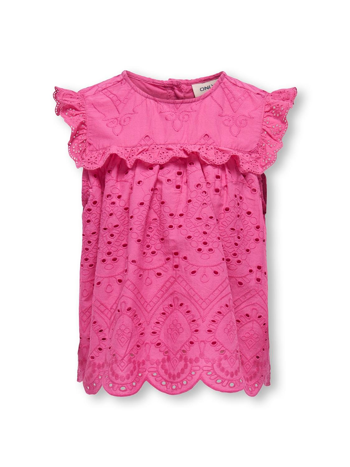 ONLY Regular Fit Round Neck Top -Raspberry Rose - 15320403