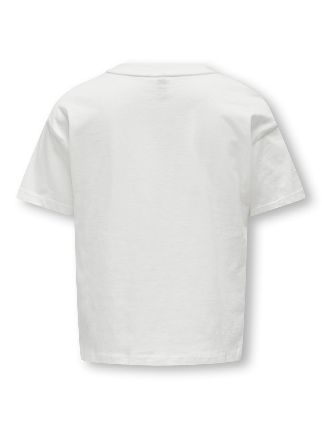ONLY Regular fit O-hals Verlaagde schoudernaden T-shirts -Cloud Dancer - 15320438
