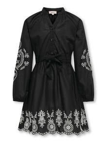 ONLY Krój regularny Dekolt chiński Krótka sukienka -Black - 15320442