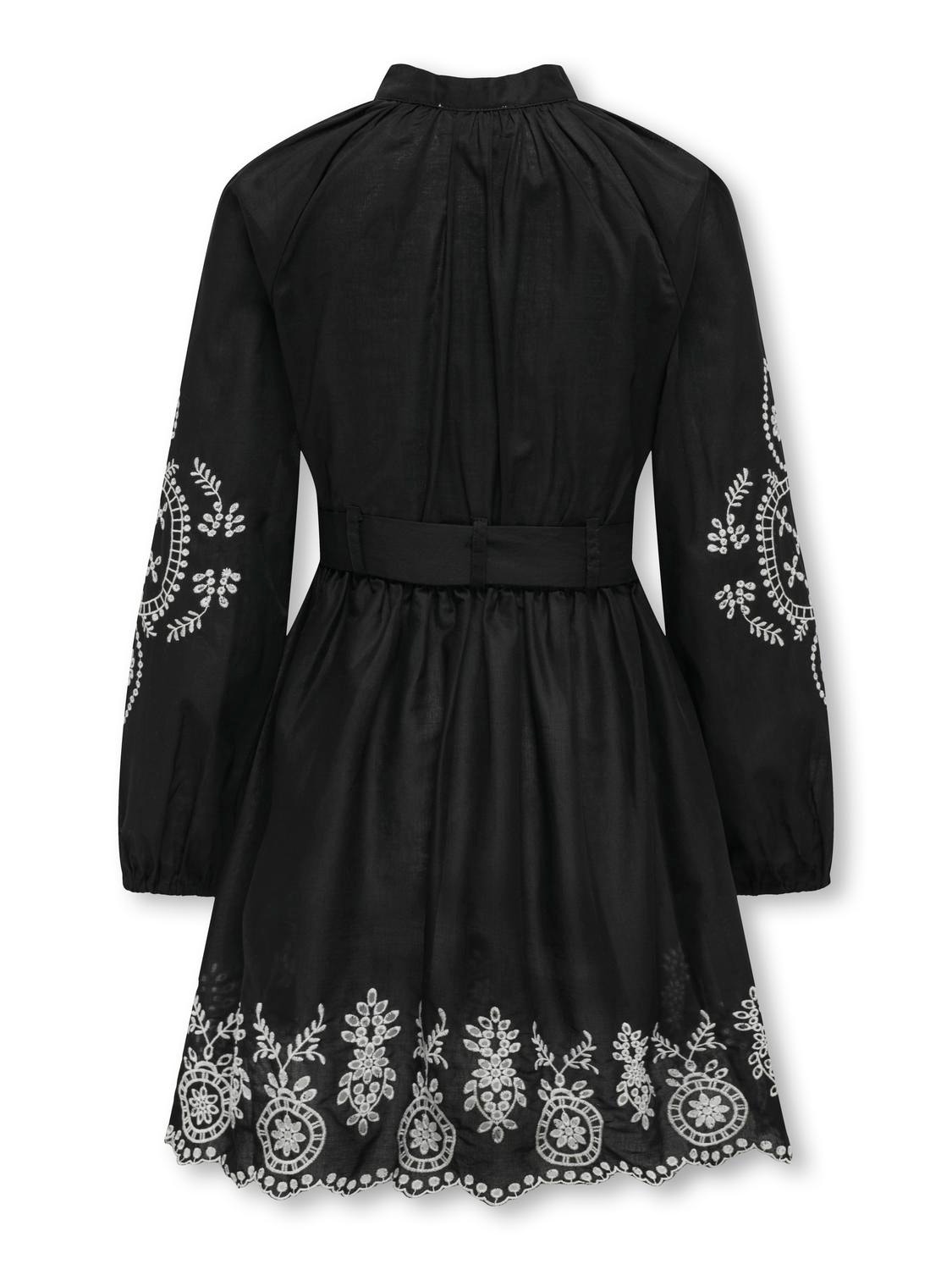 ONLY Krój regularny Dekolt chiński Krótka sukienka -Black - 15320442
