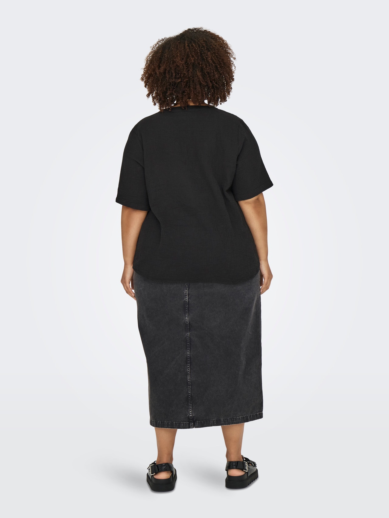 ONLY Tavapärane lõige V-kaelus Top -Black - 15320513