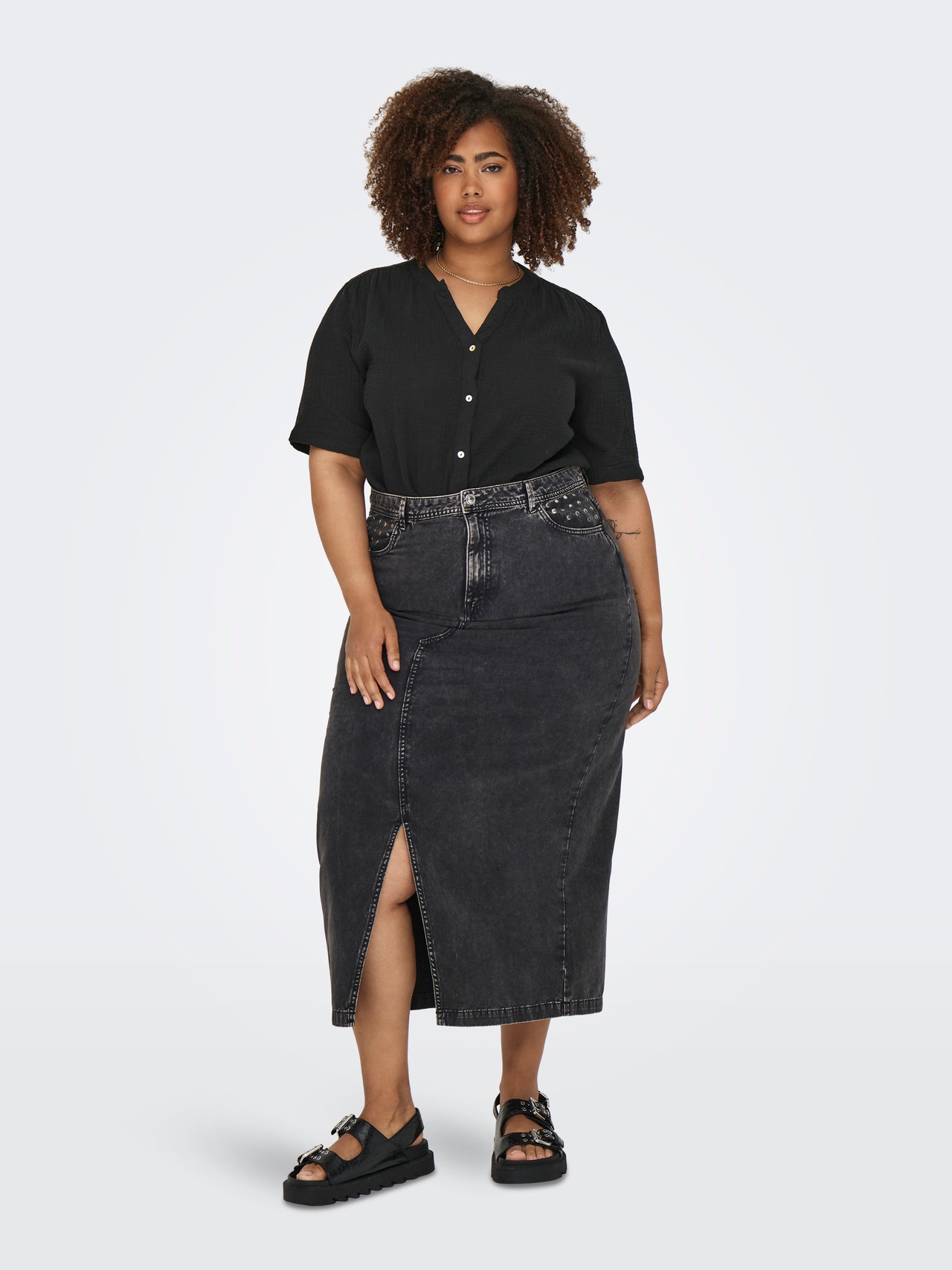 ONLY Tavapärane lõige V-kaelus Top -Black - 15320513