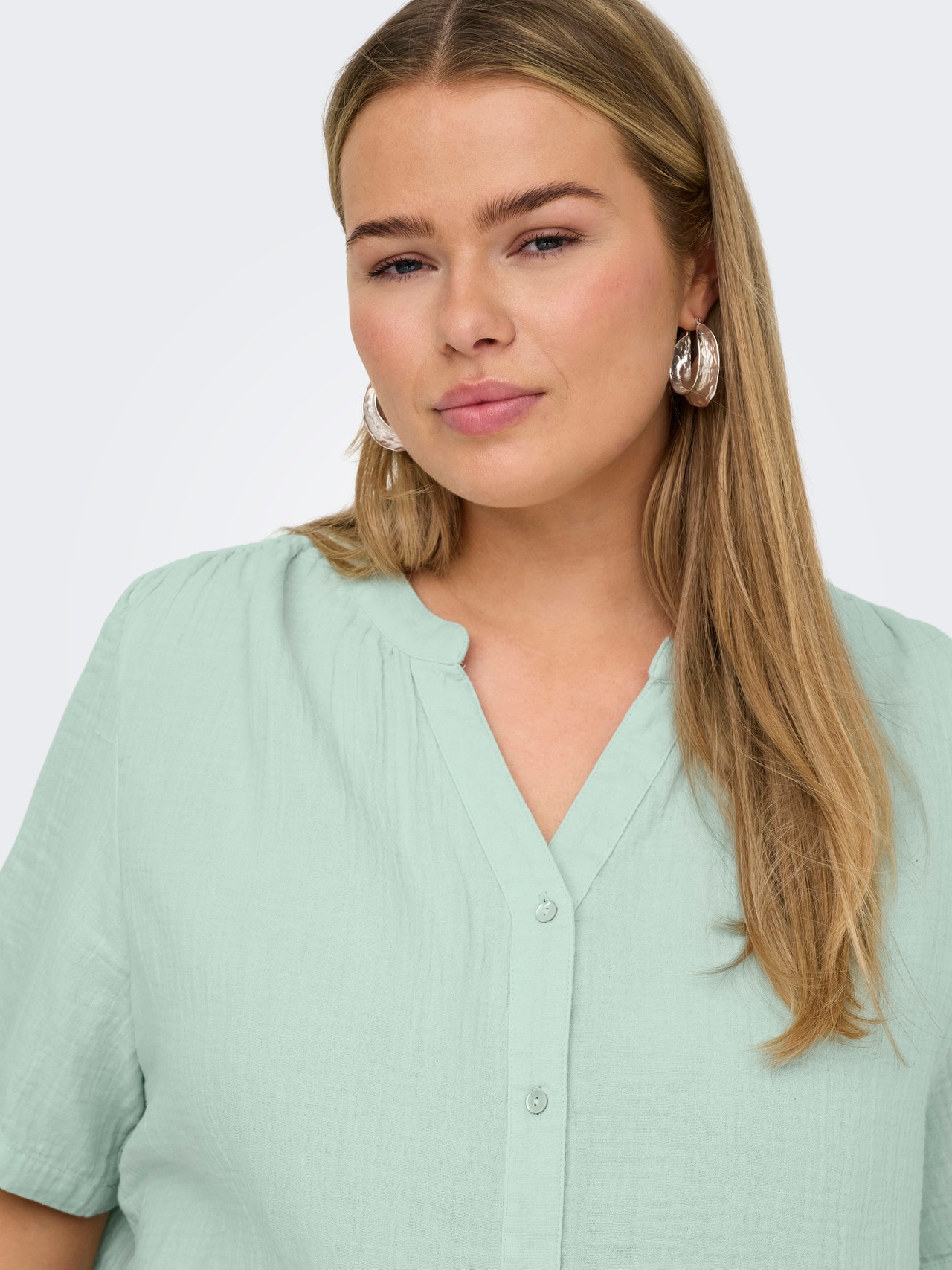 ONLY Tavapärane lõige V-kaelus Top -Harbor Gray - 15320513