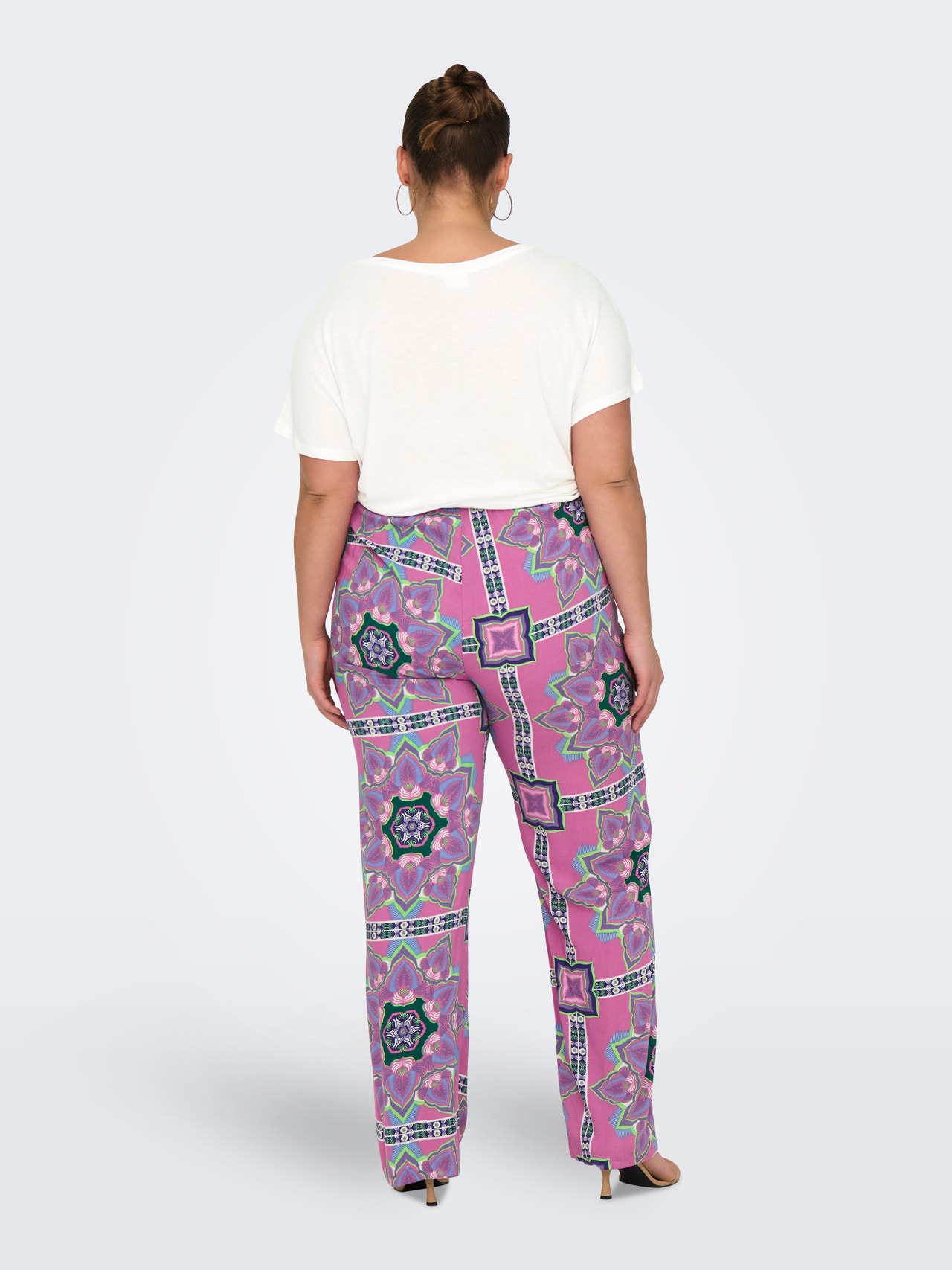 ONLY Pantalons Regular Fit Taille moyenne -Strawberry Moon - 15320521