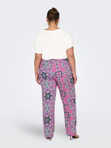 ONLY Regular Fit Mid waist Trousers -Strawberry Moon - 15320521