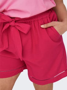 ONLY Curvy tie belt shorts -Viva Magenta - 15320532