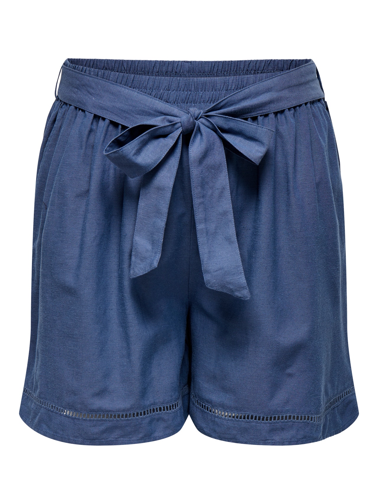 ONLY Curvy tie belt shorts -Vintage Indigo - 15320532