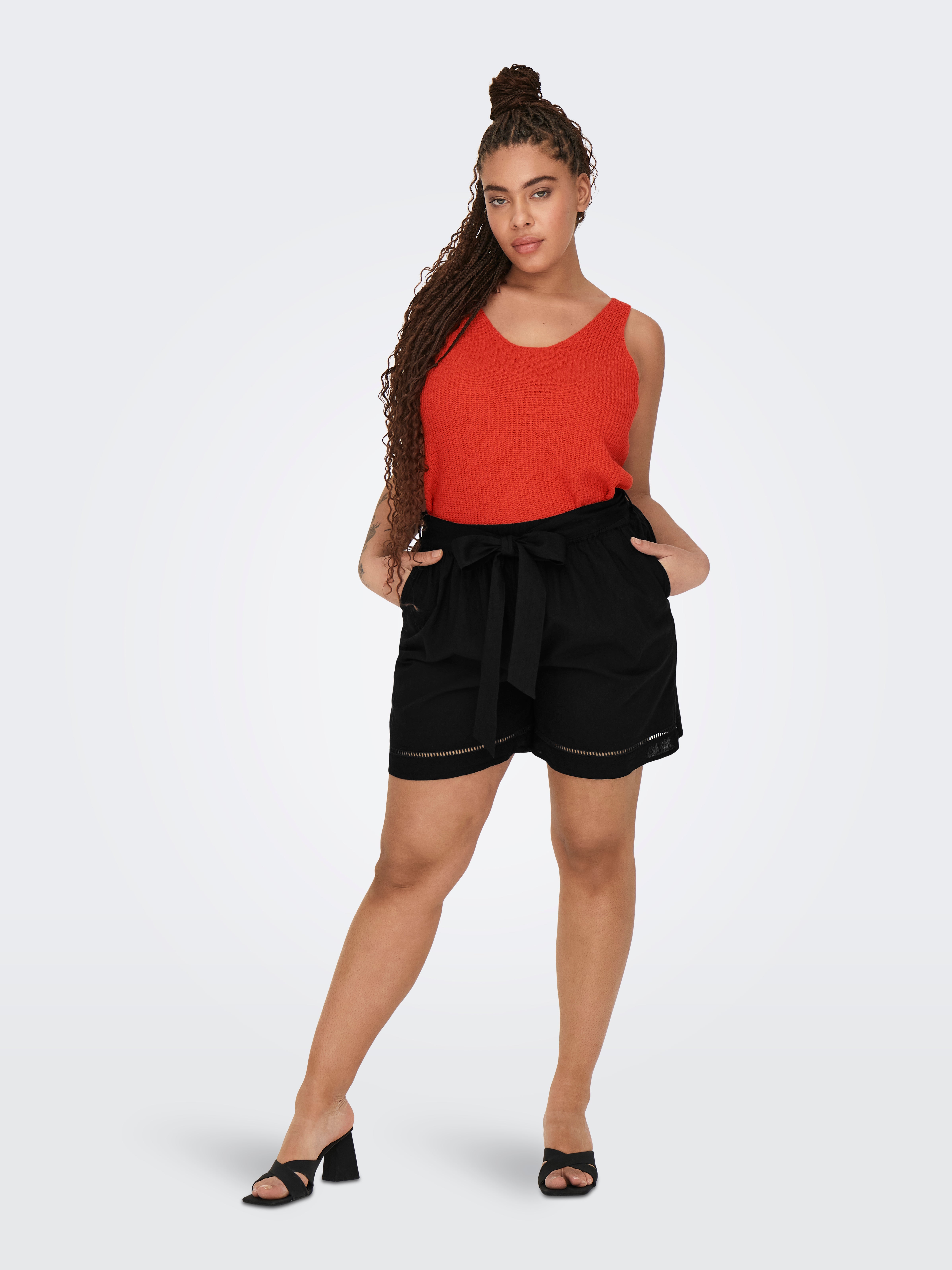 CARJUPITER Mid waist Loose Fit Shorts