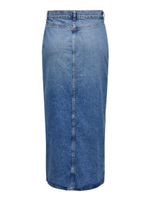 ONLY Medelhög midja Lång kjol -Medium Blue Denim - 15320571