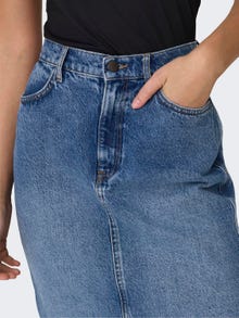 ONLY Mid waist Long skirt -Medium Blue Denim - 15320571