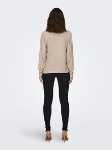 ONLY Labavo prianjanje V-izrez Rukavi za glasnoću Majica -Cement - 15320573