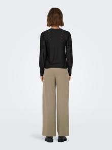 ONLY Labavo prianjanje V-izrez Rukavi za glasnoću Majica -Black - 15320573