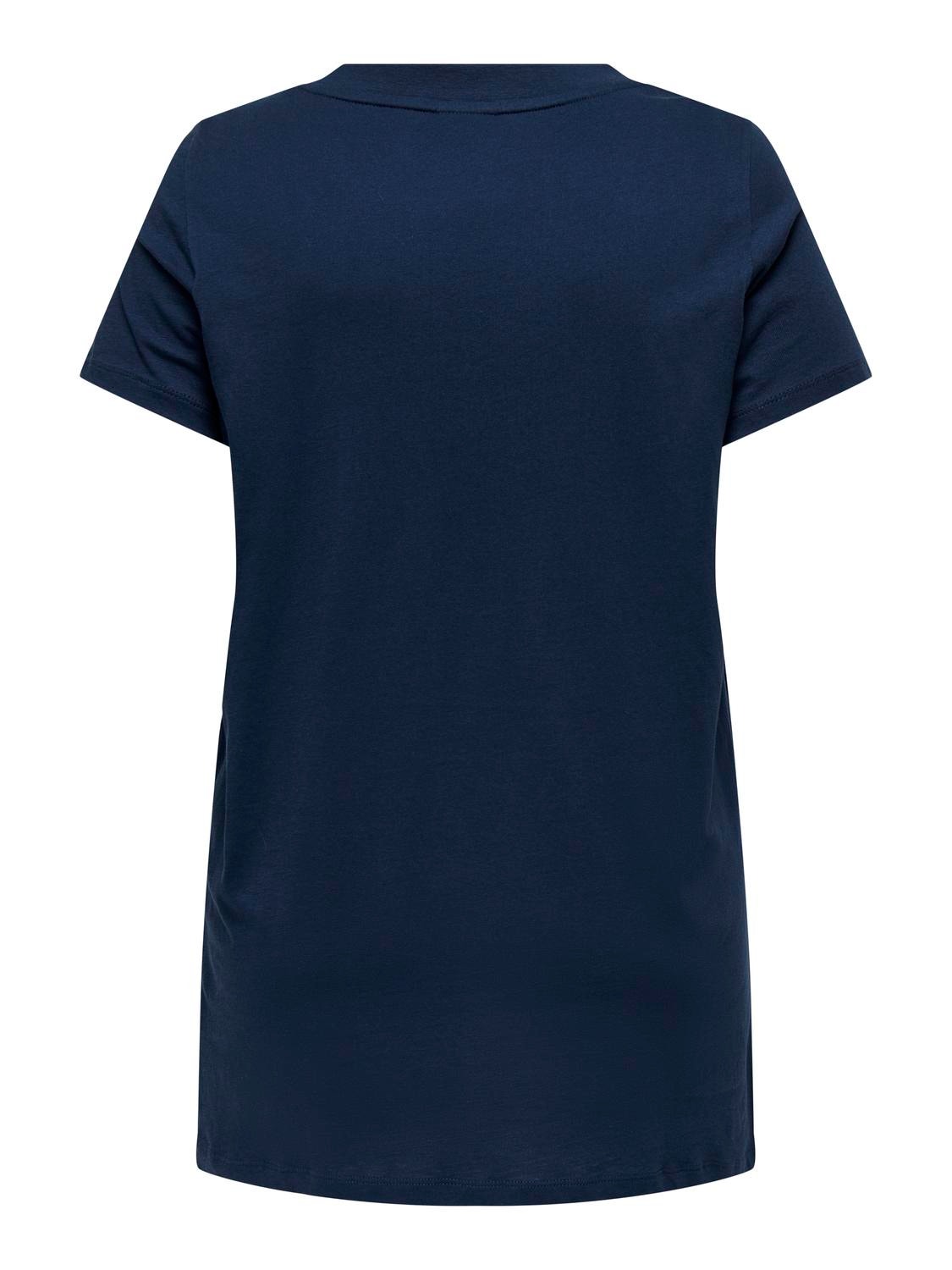 ONLY Curvy o-neck t-shirt with print -Naval Academy - 15320634
